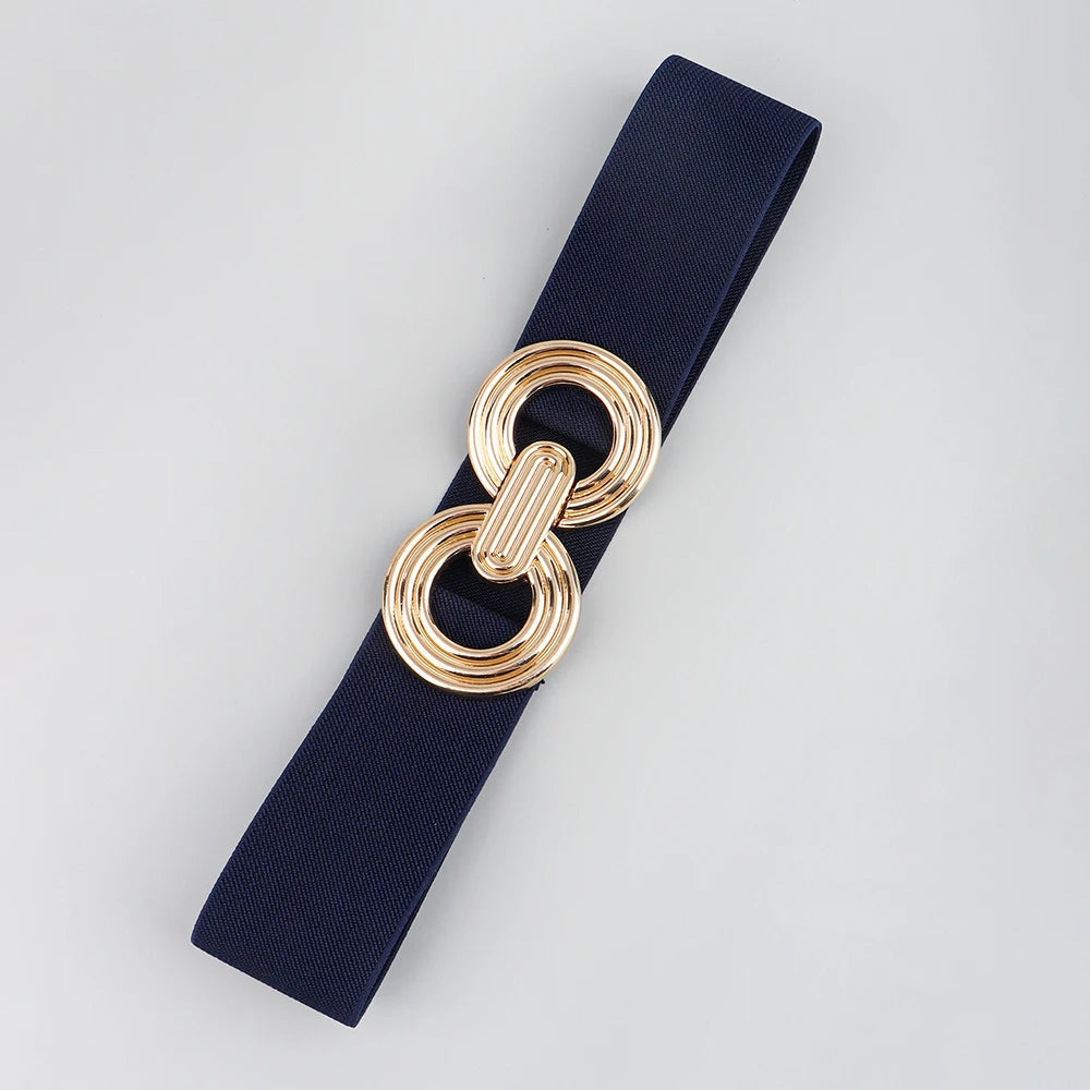 Damesriem - Stretch - Gouden gesp - Elastische riem - Tailleband-Boetiek Moda