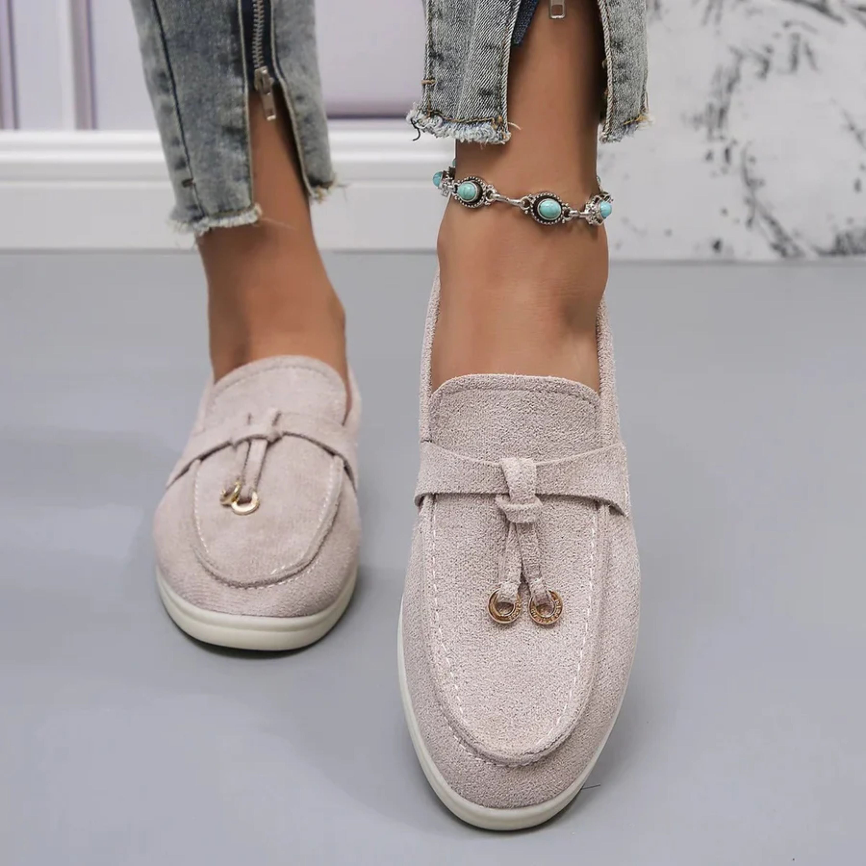 Damesschoenen | Slip-On | Comfortabel | Suède Damesschoenen | Damesschoenen-Boetiek Moda