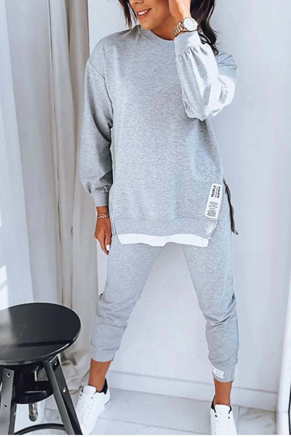 Damestrainingspak | Tweedelig | Oversized Sweatshirt | Joggerset | Loungewear Sets-Boetiek Moda