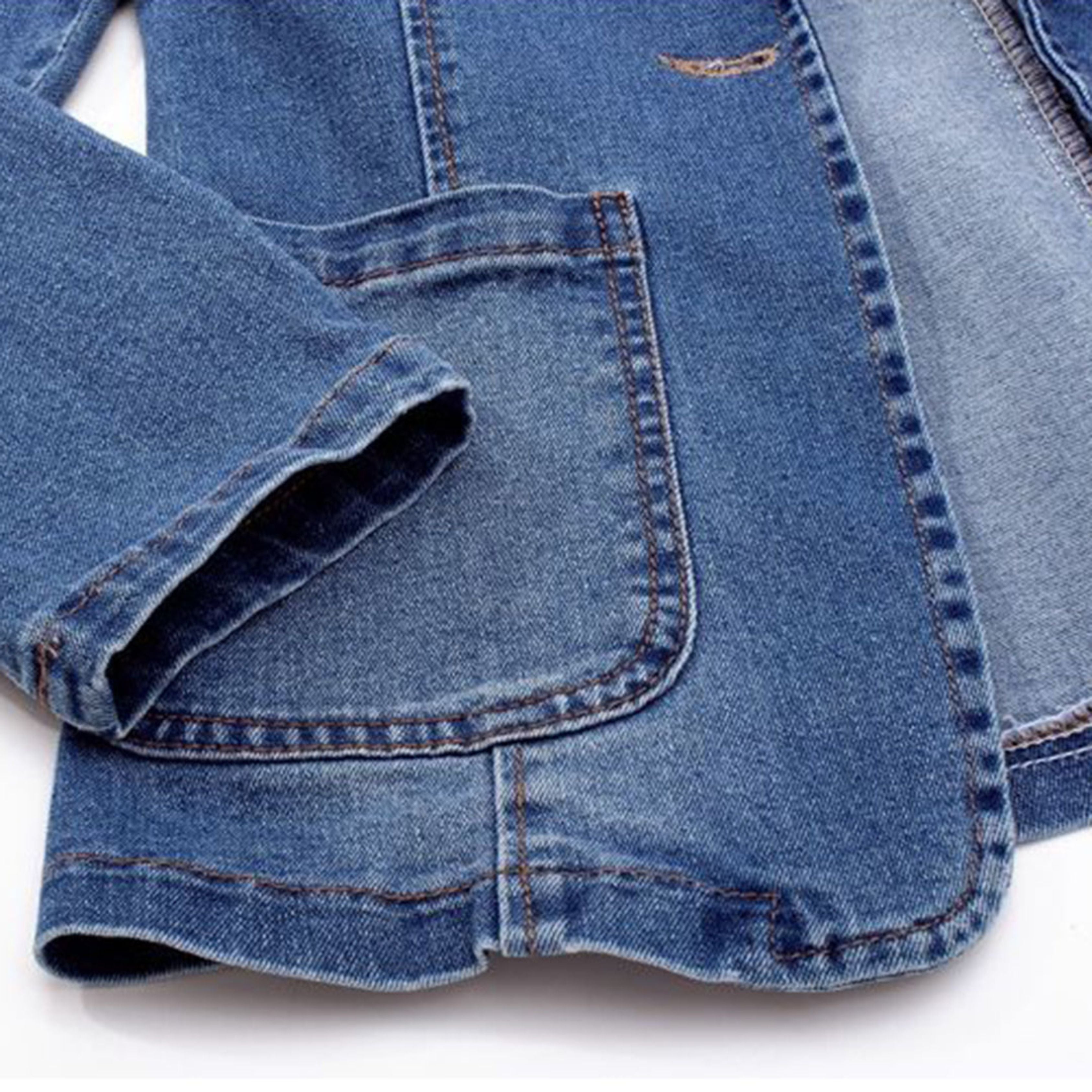 Denim Blazer - Casual Loose Fit Single Breasted Denim Blazerjack voor dames-Boetiek Moda