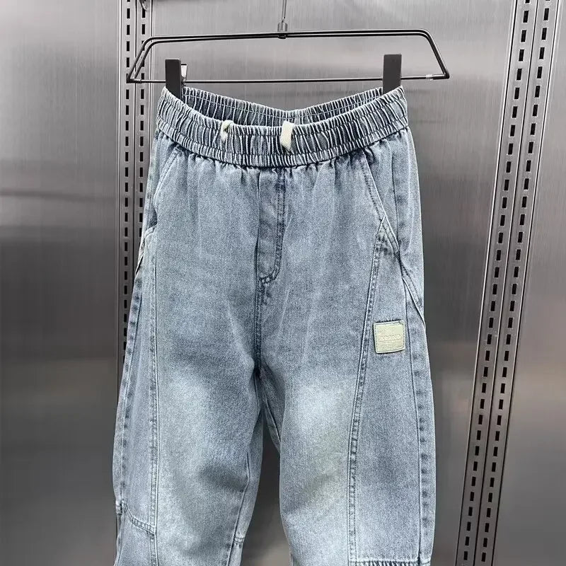 Denim Joggers - Baggy - Elastische Taille - Jogger Jeans - Herenbroeken-Boetiek Moda