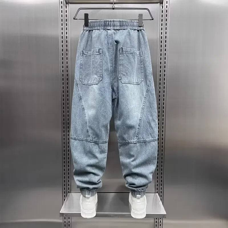 Denim Joggers - Baggy - Elastische Taille - Jogger Jeans - Herenbroeken-Boetiek Moda