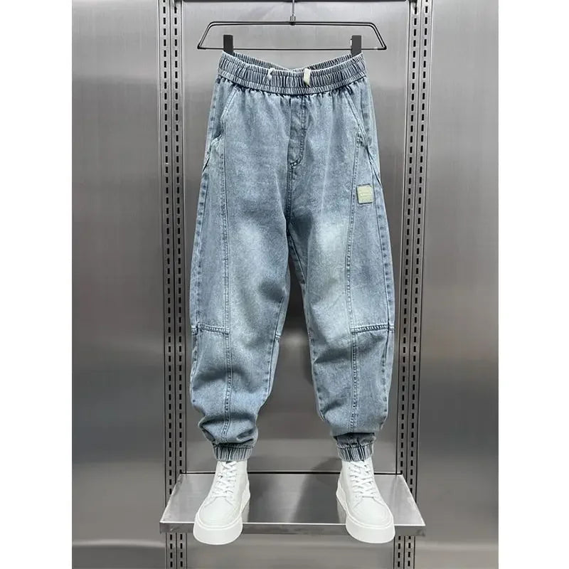 Denim Joggers - Baggy - Elastische Taille - Jogger Jeans - Herenbroeken-Boetiek Moda
