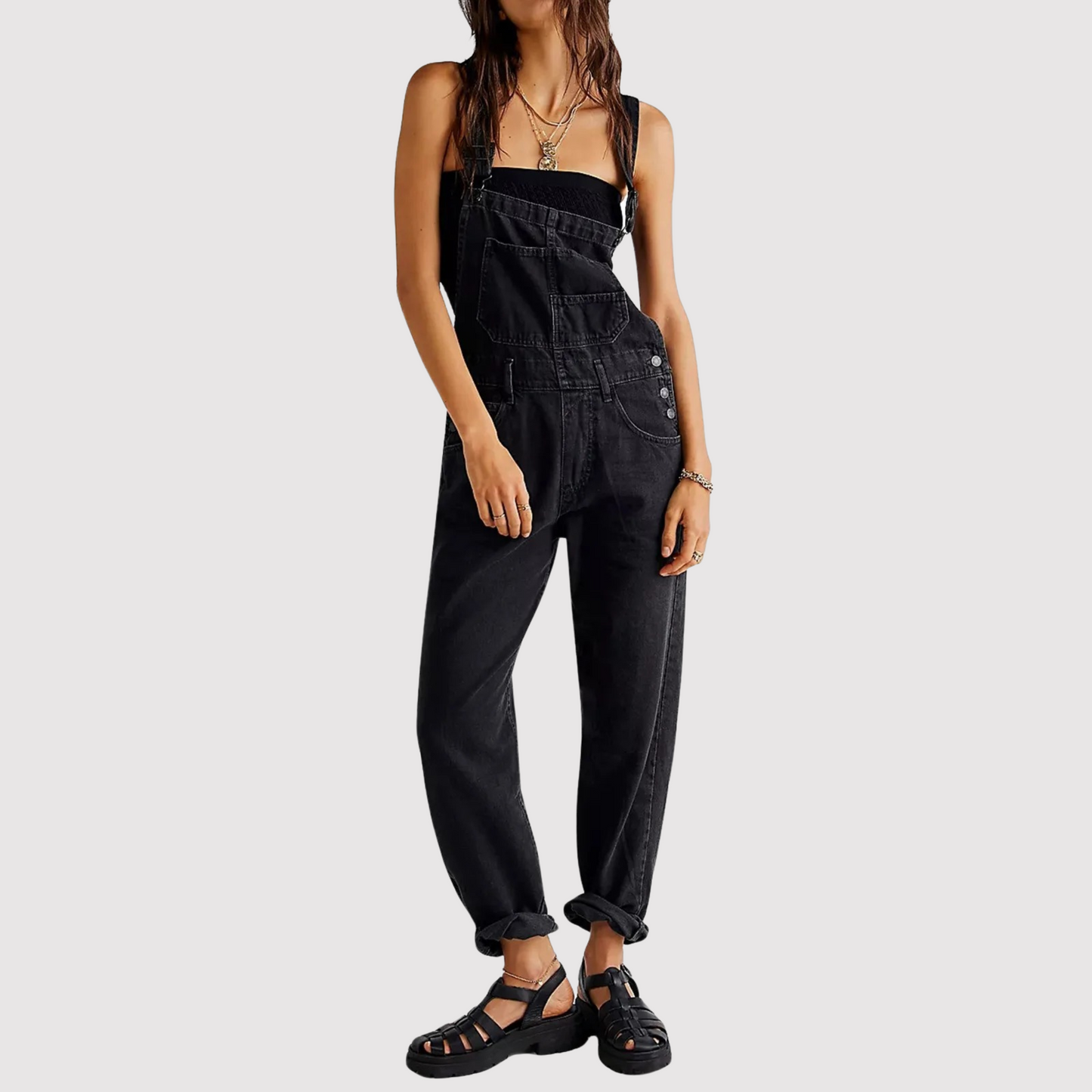 Denim Overalls | Loose Fit | Rechte Pijp | Overalls | Dames Coltruien-Boetiek Moda