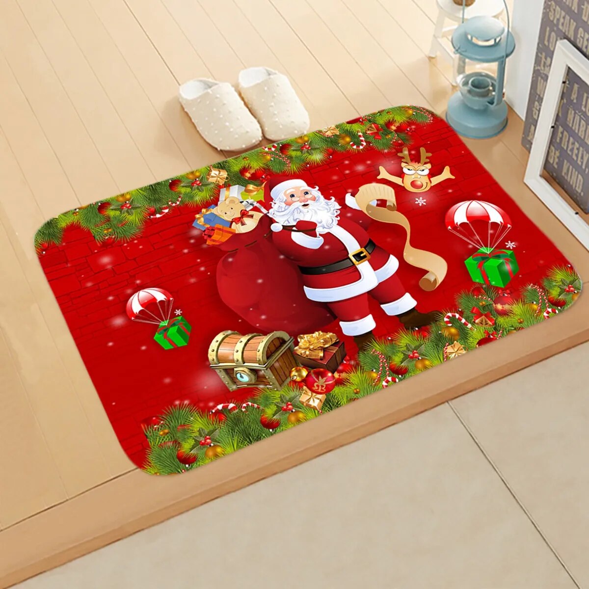Deurmat - Antislip Kerst Decor Grappig Kerstman Tapijt-Boetiek Moda
