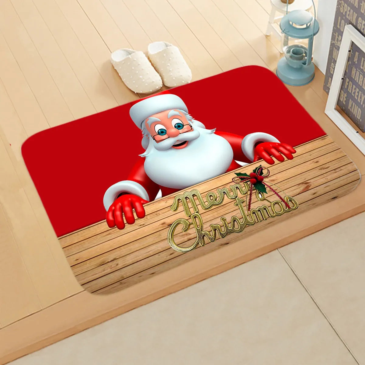 Deurmat - Antislip Kerst Decor Grappig Kerstman Tapijt-Boetiek Moda