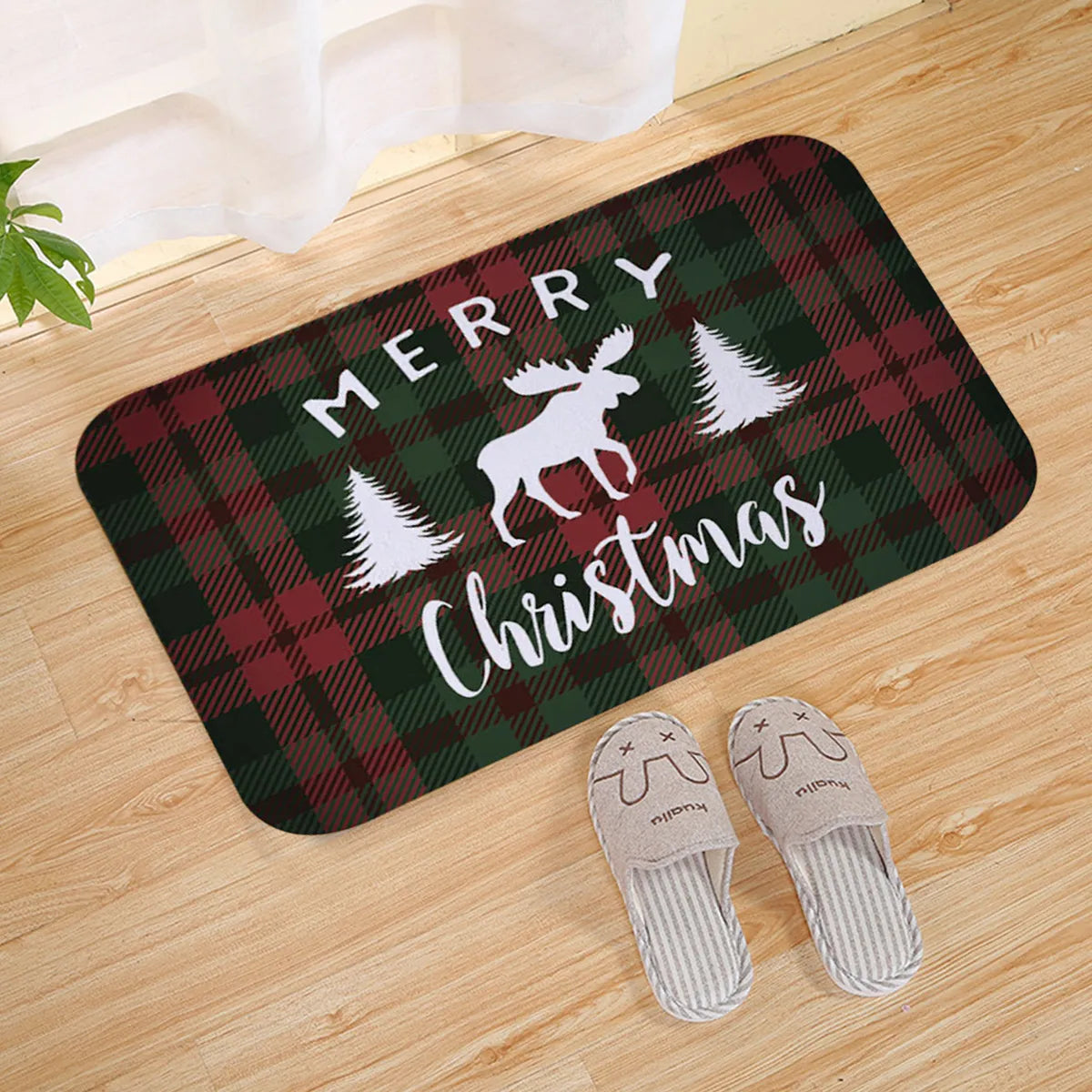 Deurmat - Antislip Kerst Decor Grappig Kerstman Tapijt-Boetiek Moda