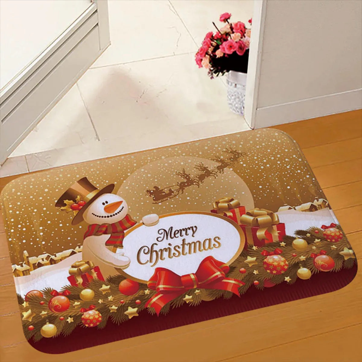 Deurmat - Antislip Kerst Decor Grappig Kerstman Tapijt-Boetiek Moda