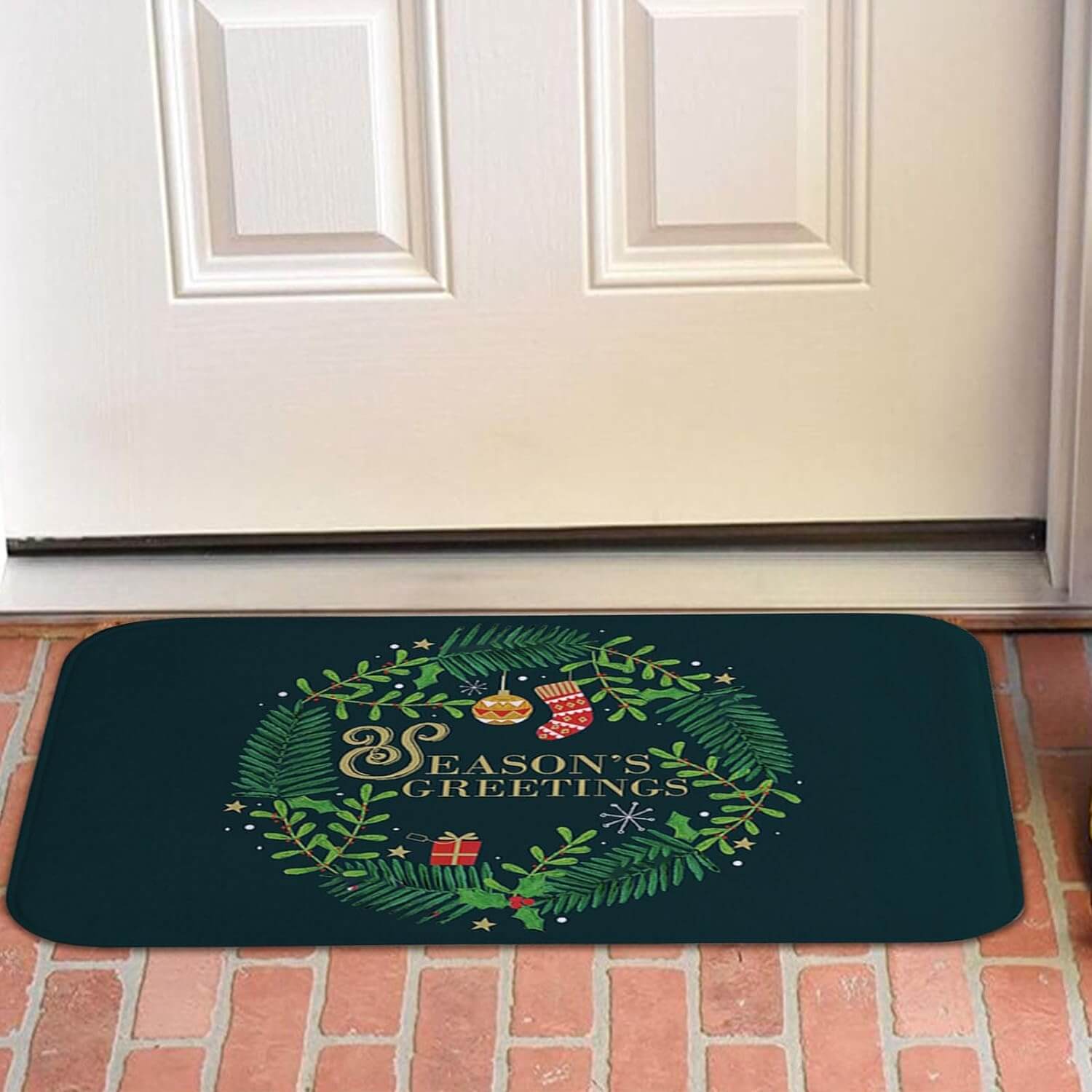 Deurmat - Antislip Kerst Decor Grappig Kerstman Tapijt-Boetiek Moda