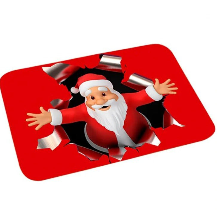 Deurmat - Antislip Kerst Decor Grappig Kerstman Tapijt-Boetiek Moda