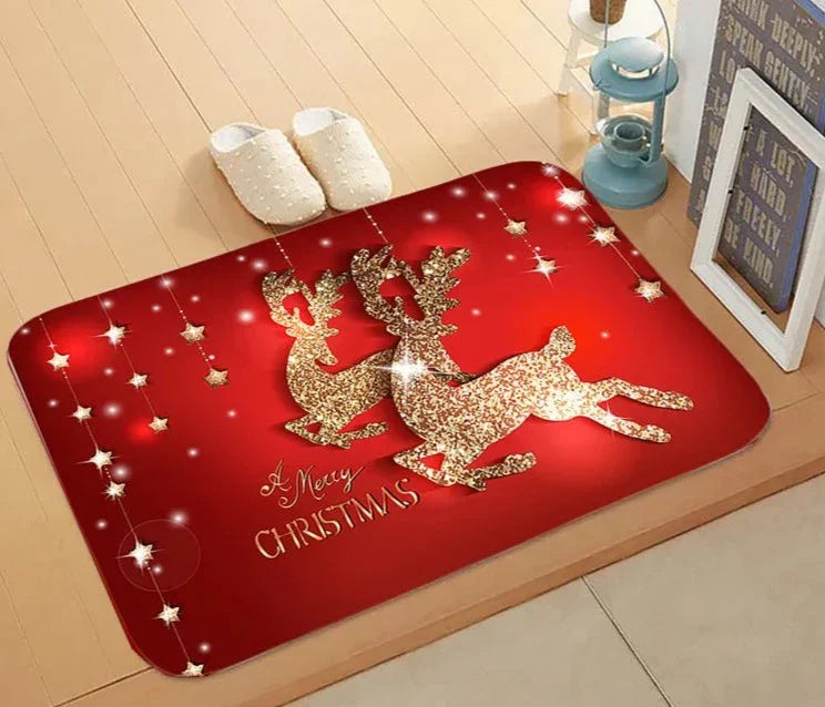 Deurmat - Antislip Kerst Decor Grappig Kerstman Tapijt-Boetiek Moda