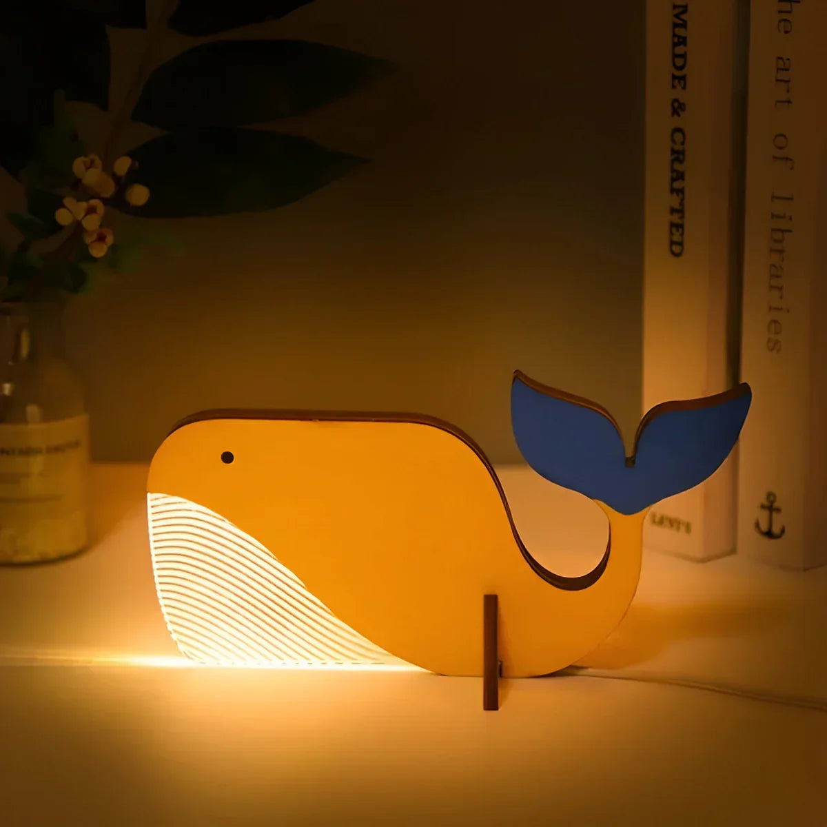 Dierenlamp - Kinderen - Nachtlampje - Houten lamp - Tafellamp-Boetiek Moda