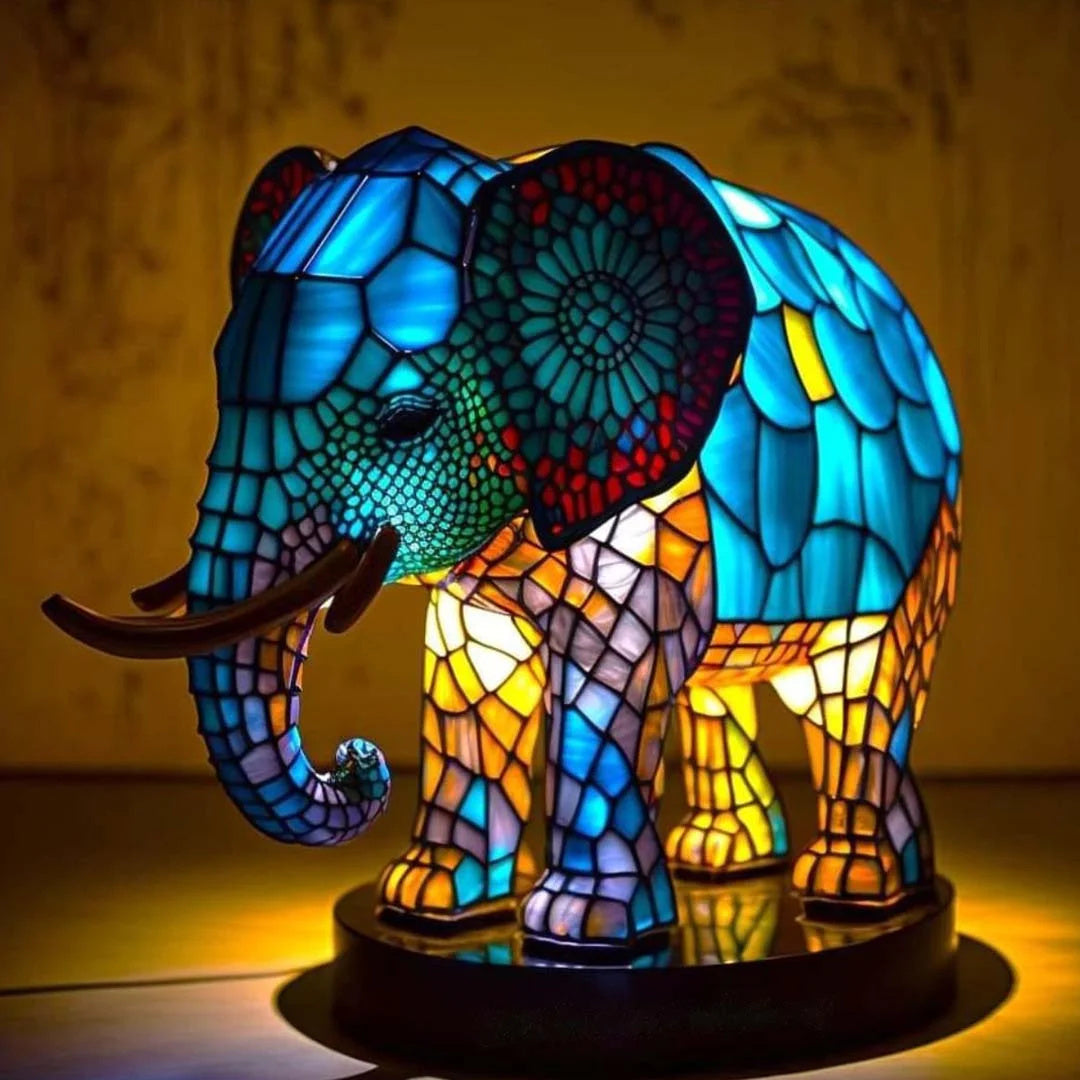 Dierenlamp - Kleurrijk Design Glazen Tafellamp-Boetiek Moda
