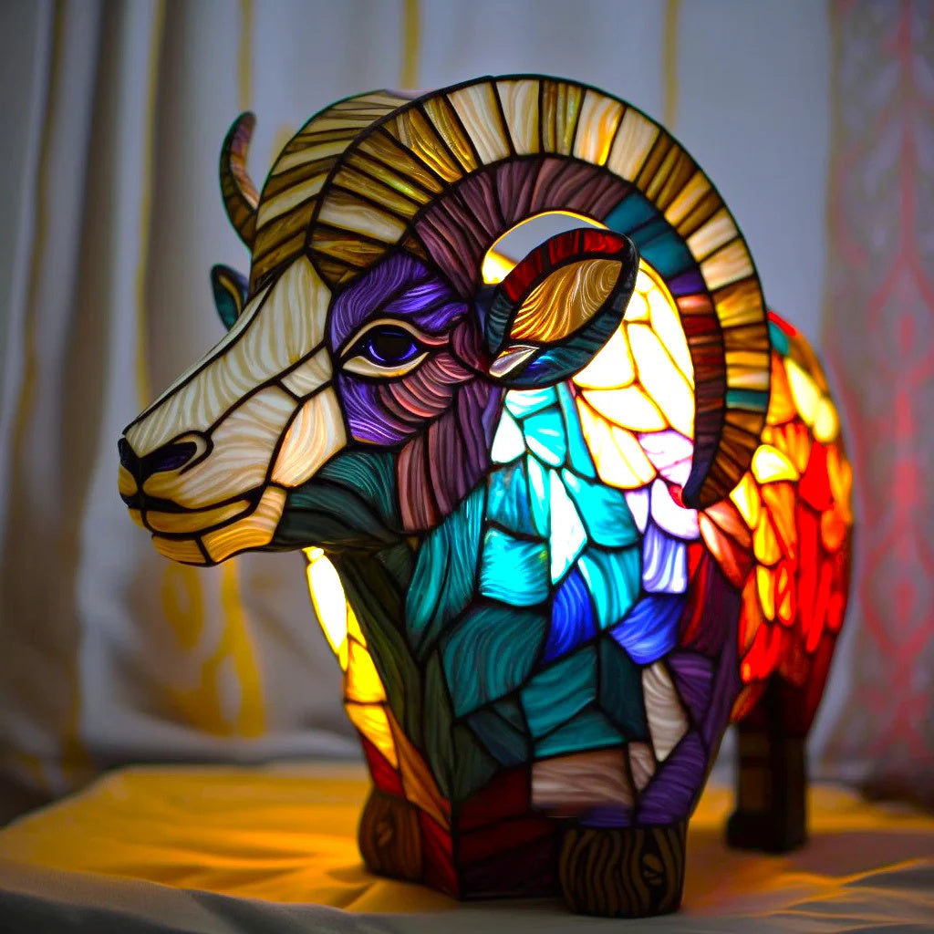 Dierenlamp - Kleurrijk Design Glazen Tafellamp-Boetiek Moda