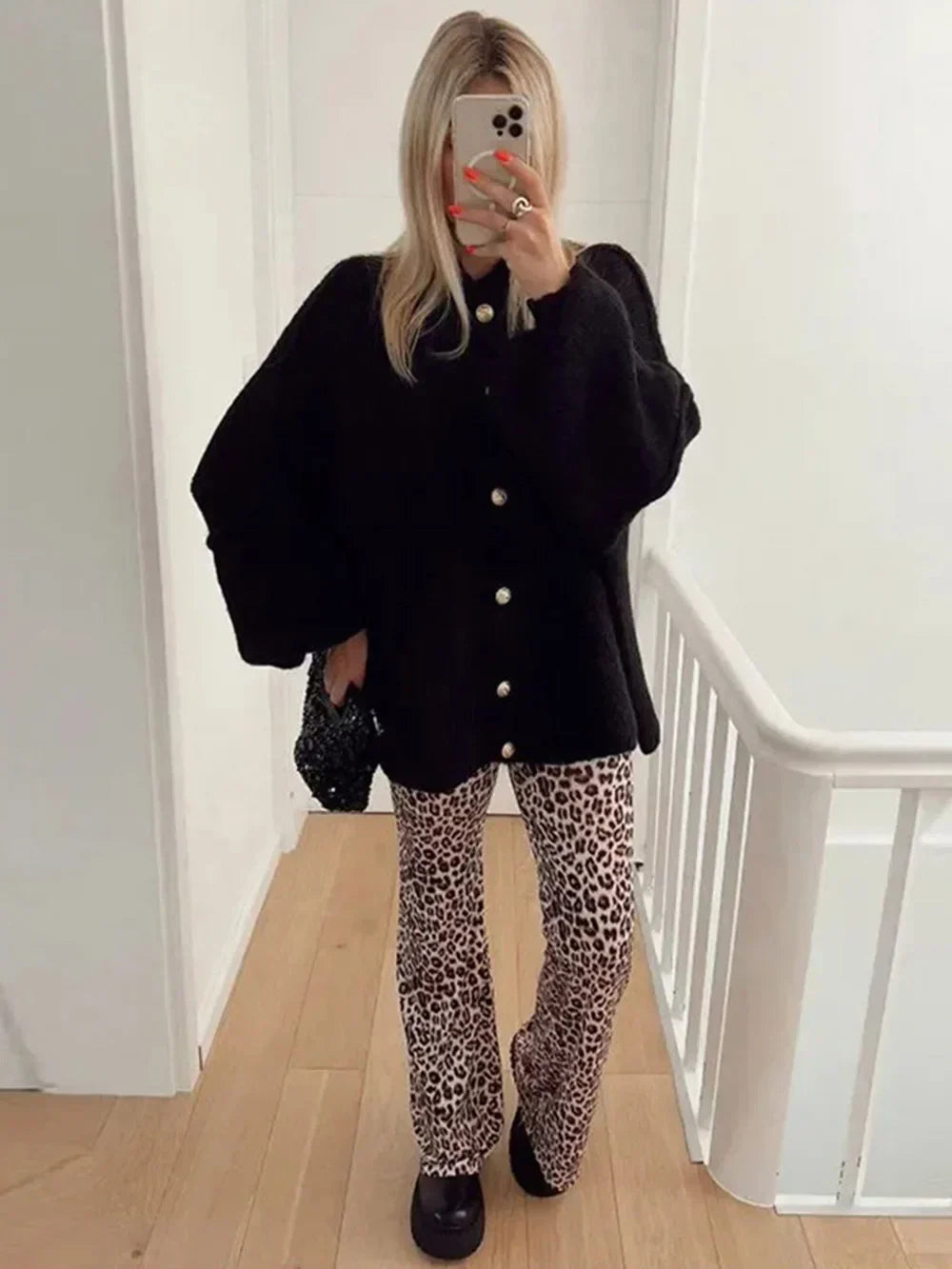 Dikke Cardigan | Gebreid | Met knopen | Oversized vest | Damesvest-Boetiek Moda