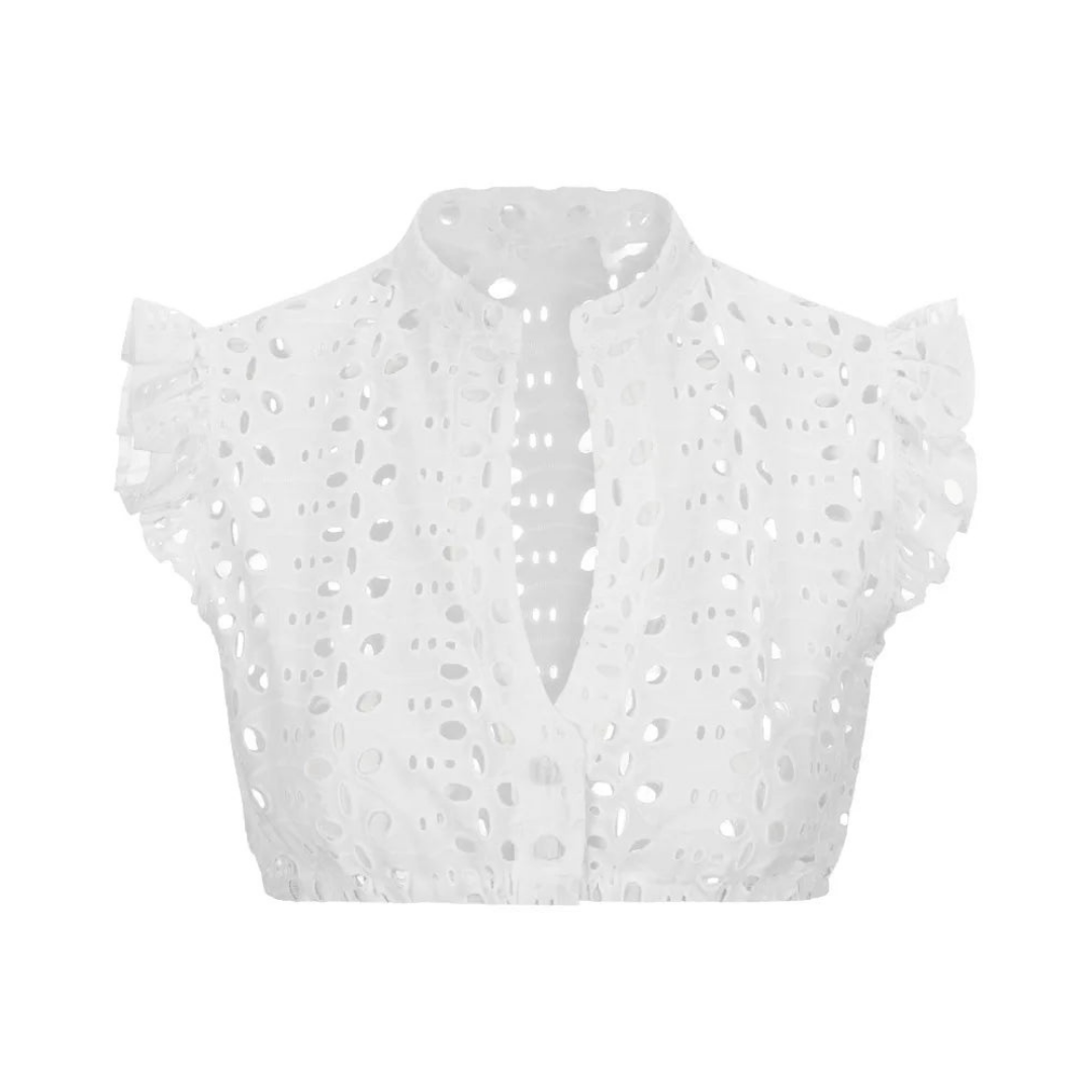 Dirndl-blouse - Witte top met korte mouwen voor dames, perfect voor het Oktoberfest-Boetiek Moda