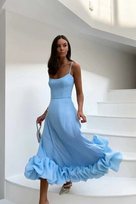 Elegante jurk - Spagettibandjes - Midi - Korsetjurk - Cocktailjurk-Boetiek Moda