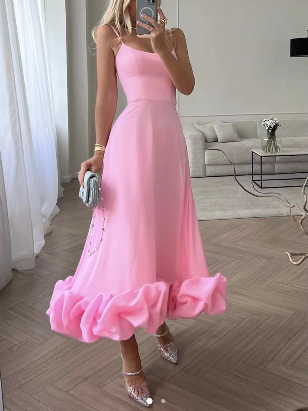 Elegante jurk - Spagettibandjes - Midi - Korsetjurk - Cocktailjurk-Boetiek Moda