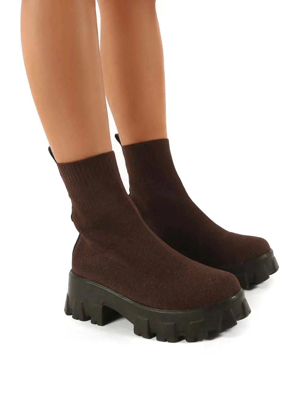 Enkellaarsjes - Chunky - Platform - Soklaarzen - Dameslaarzen-Boetiek Moda