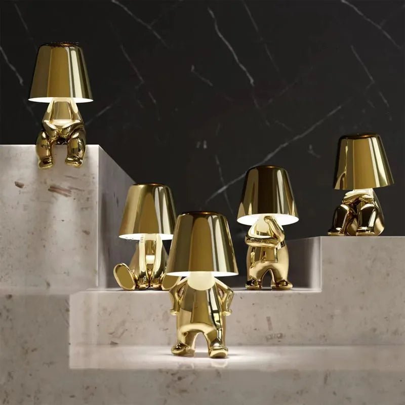 Figuur Lamp - Dimbare Ambience Goud Zilver Tafellamp-Boetiek Moda