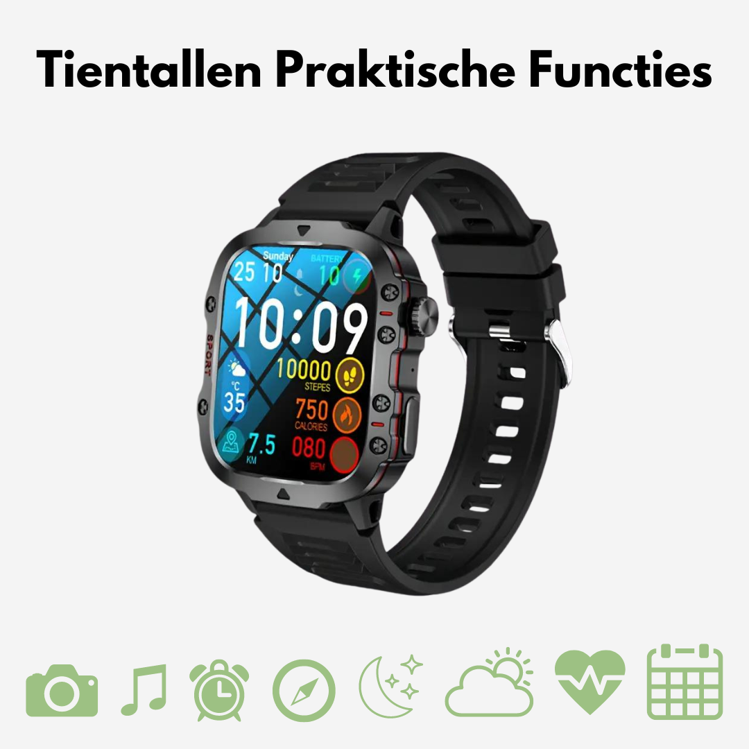 Fitnesshorloge - Stappenteller Slaaptracker Hartslagmonitor Smartwatch-Boetiek Moda