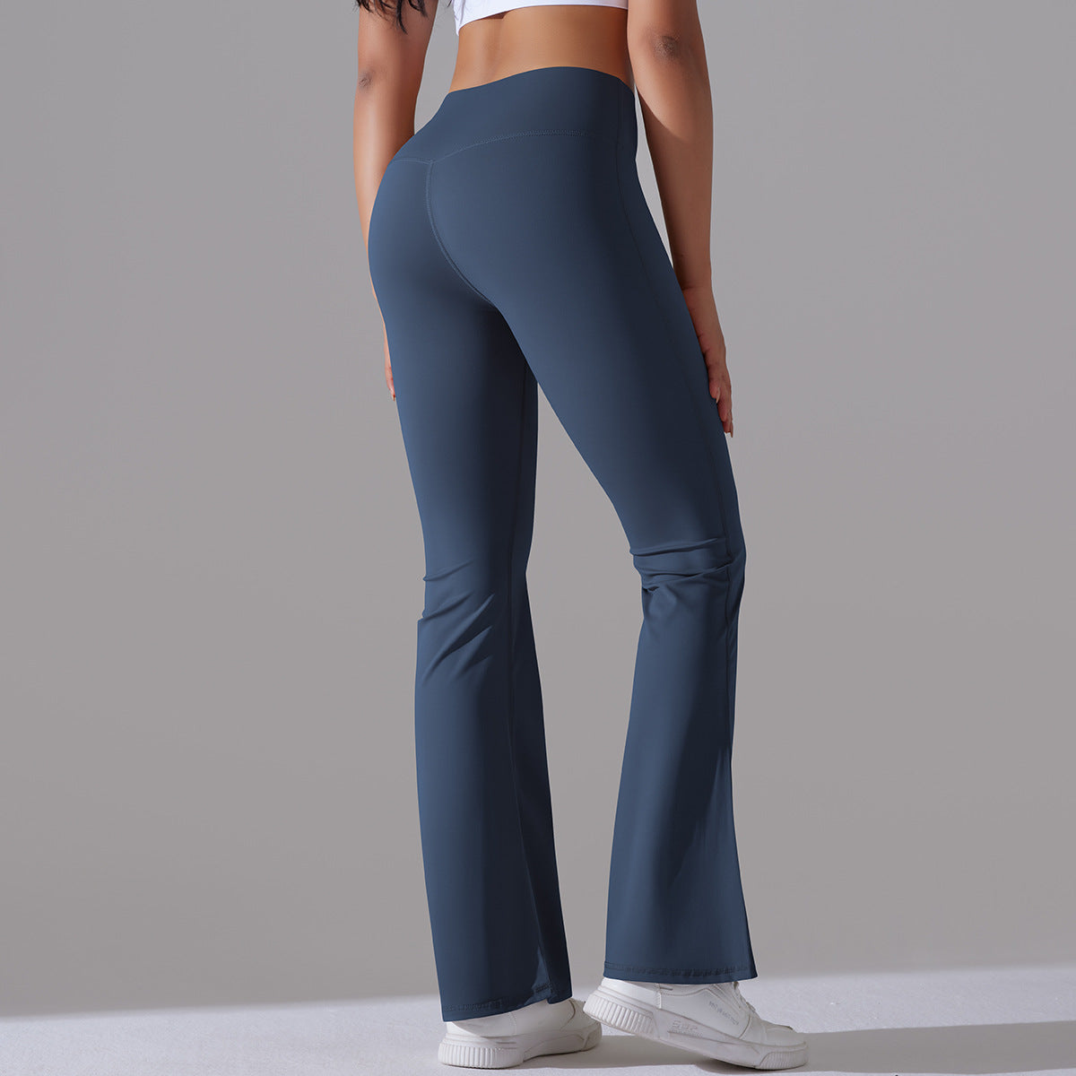 Flared leggings - Hoge taille flared fitnessleggings voor dames-Boetiek Moda