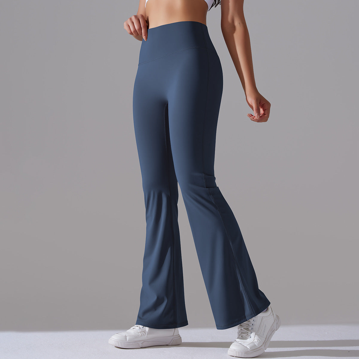 Flared leggings - Hoge taille flared fitnessleggings voor dames-Boetiek Moda