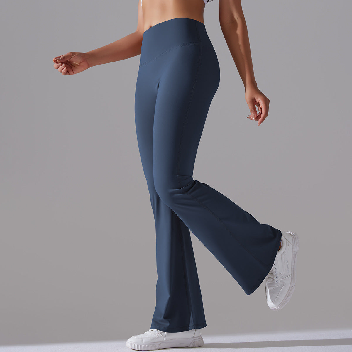 Flared leggings - Hoge taille flared fitnessleggings voor dames-Boetiek Moda
