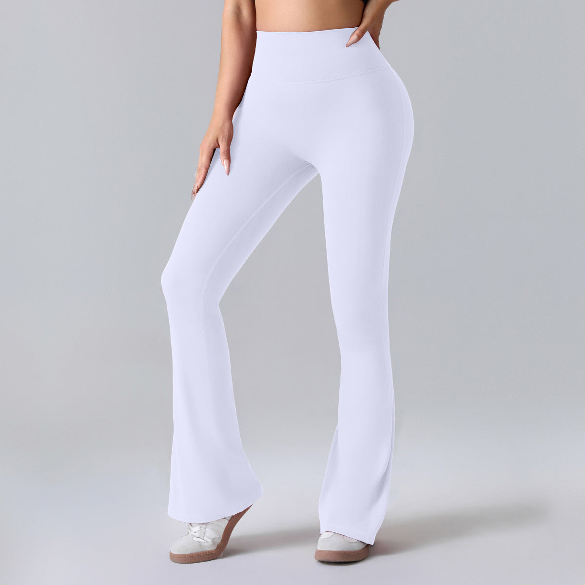 Flared leggings - Hoge taille flared fitnessleggings voor dames-Boetiek Moda