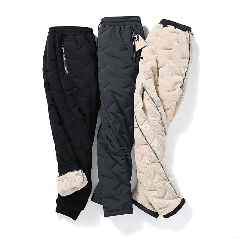 Fleece Gevoerde Broek - Trekkoord - Gewatteerd - Winterbroek - Herenbroek-Boetiek Moda