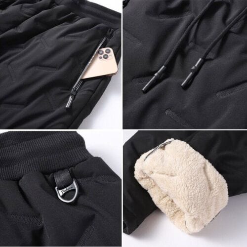Fleece Gevoerde Broek - Trekkoord - Gewatteerd - Winterbroek - Herenbroek-Boetiek Moda