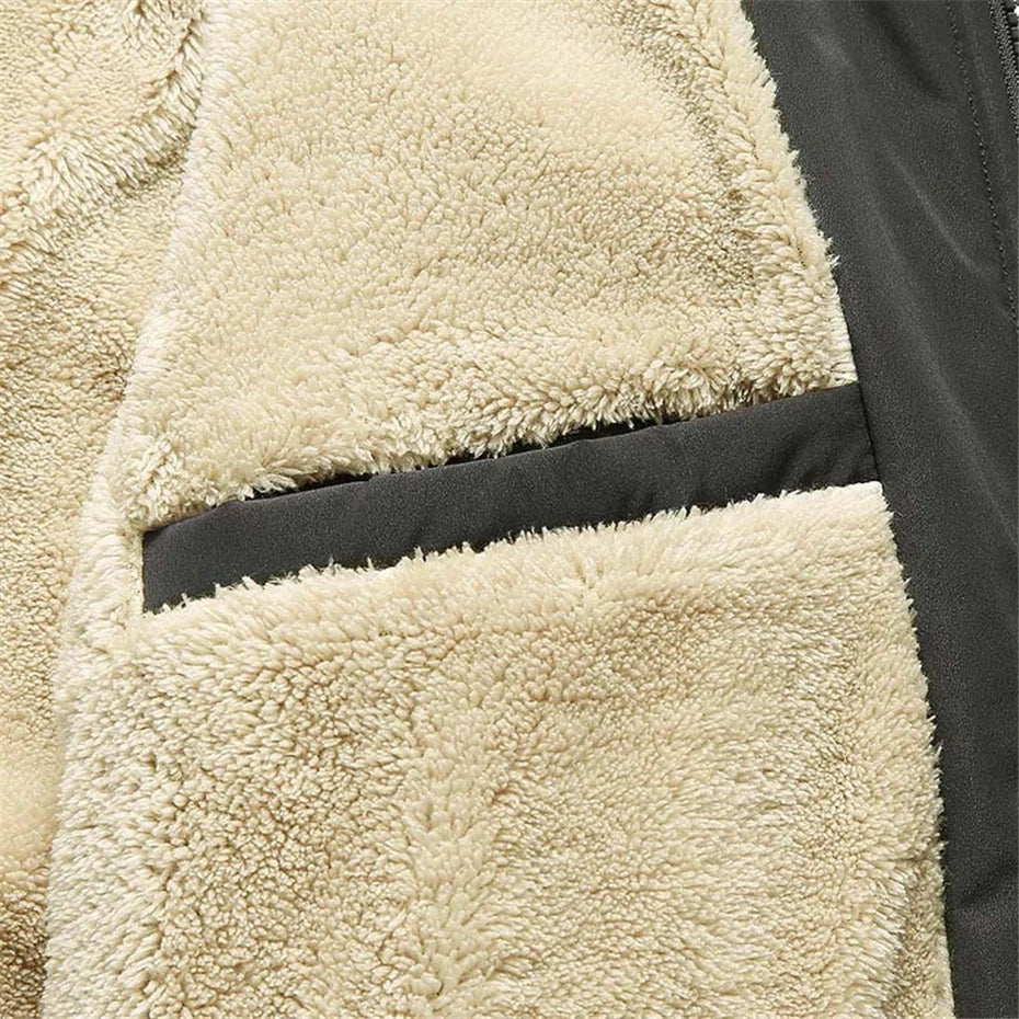 Fleece Gevoerde Jas - Zip-Up - Warm - Winter Bomberjack - Herenjassen-Boetiek Moda