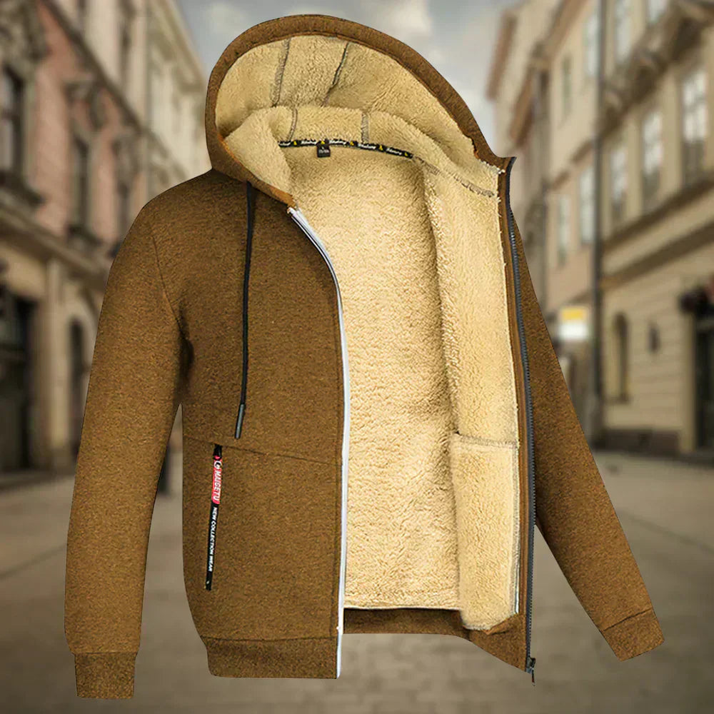 Fleece Hoodie Jas - Winter - Warm - Zip-Up Hoodie - Heren Hoodie-Boetiek Moda