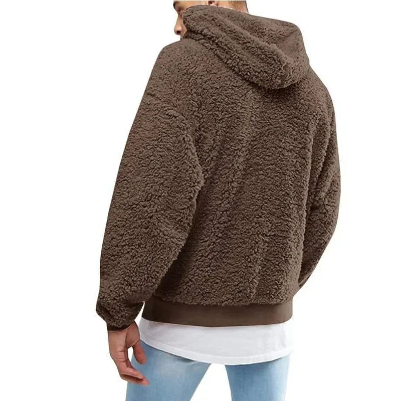 Fleece Hoodie | Trui | Teddy | Sherpa Hoodie | Heren Hoodie-Boetiek Moda