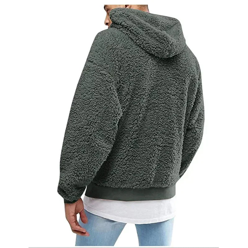 Fleece Hoodie | Trui | Teddy | Sherpa Hoodie | Heren Hoodie-Boetiek Moda