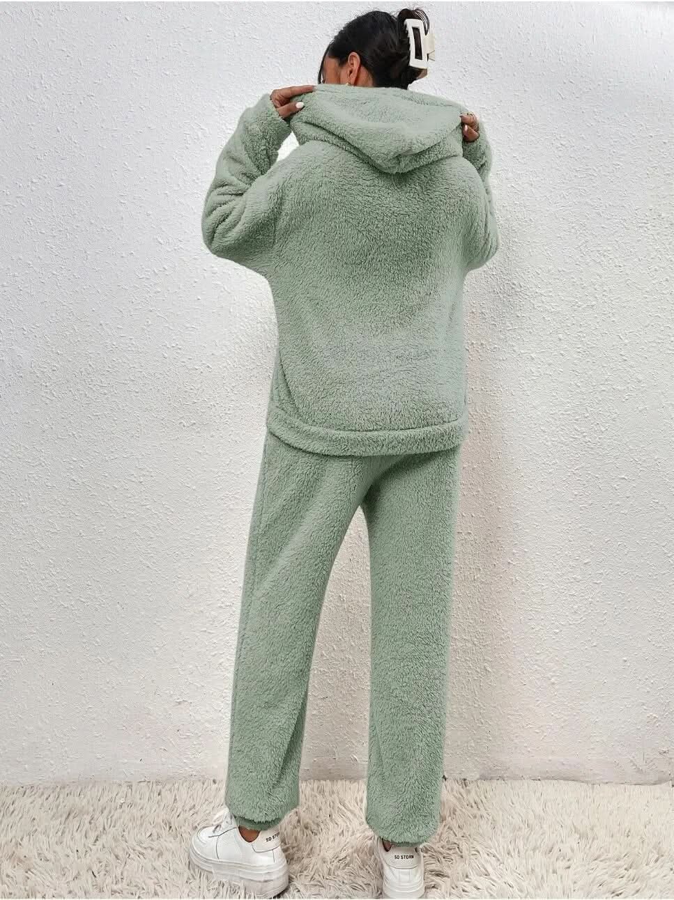 Fleece Loungewear - Tweedelige loungeset voor dames met hoodie en joggingbroek-Boetiek Moda