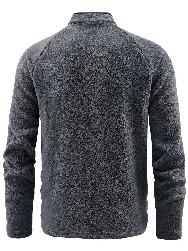 Fleece Pullover - Warme Quarter-Zip Fleece Sweatshirt voor heren-Boetiek Moda