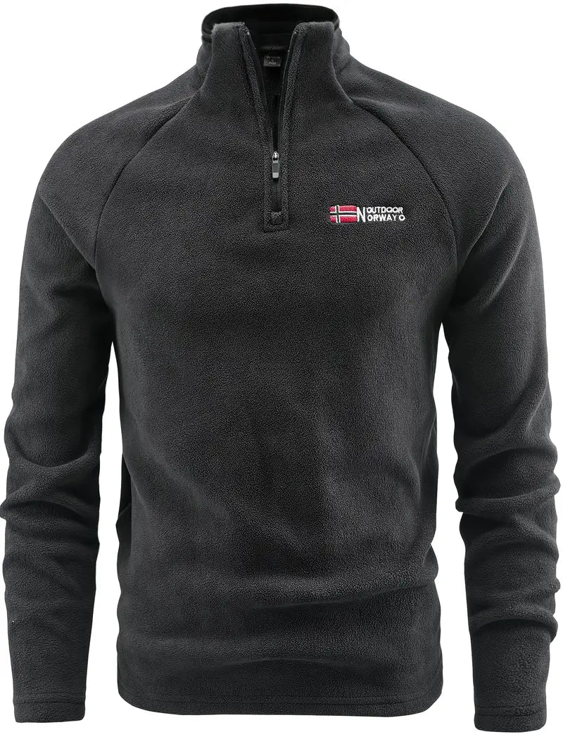 Fleece Pullover - Warme Quarter-Zip Fleece Sweatshirt voor heren-Boetiek Moda