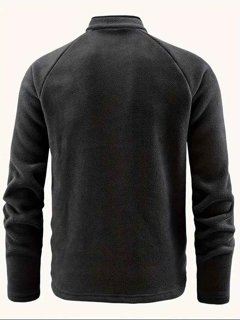 Fleece Pullover - Warme Quarter-Zip Fleece Sweatshirt voor heren-Boetiek Moda