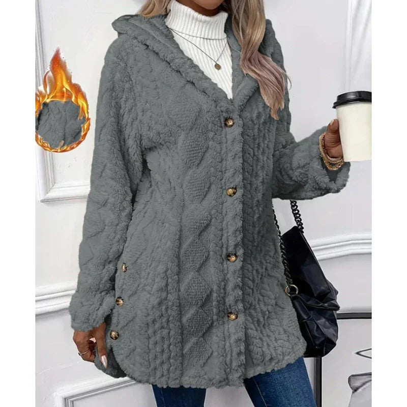 Fleece Vest - Halflang - Capuchon - Fleecejas - Dameskleding-Boetiek Moda