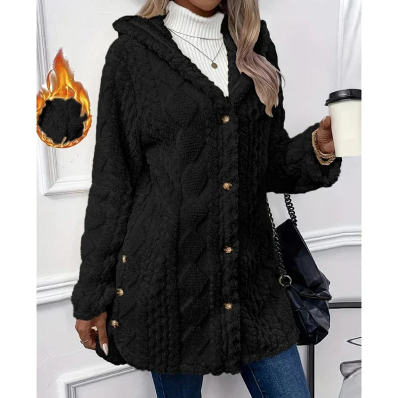 Fleece Vest - Halflang - Capuchon - Fleecejas - Dameskleding-Boetiek Moda