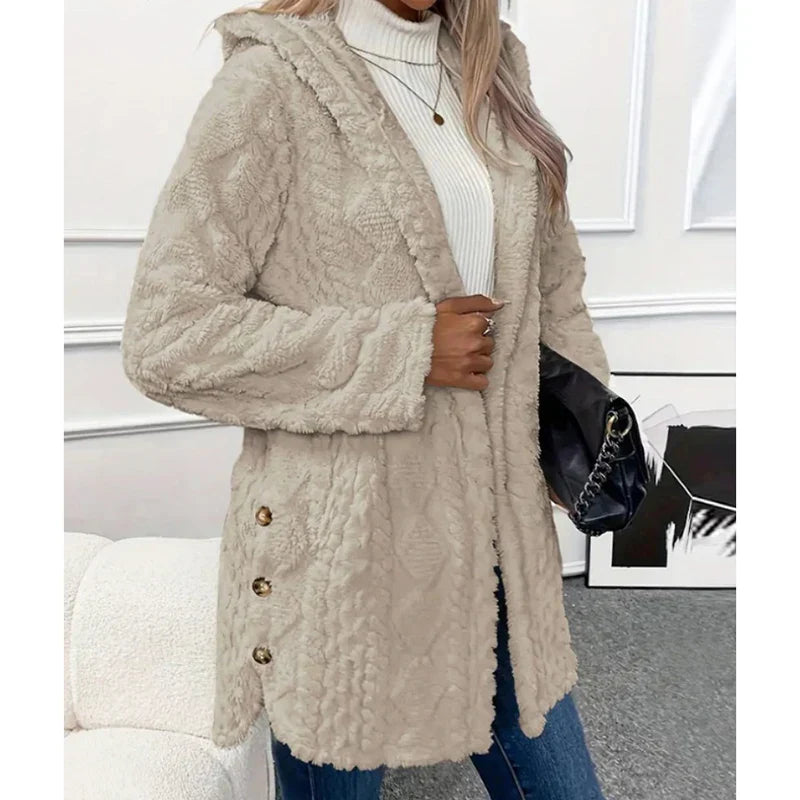 Fleece Vest - Halflang - Capuchon - Fleecejas - Dameskleding-Boetiek Moda