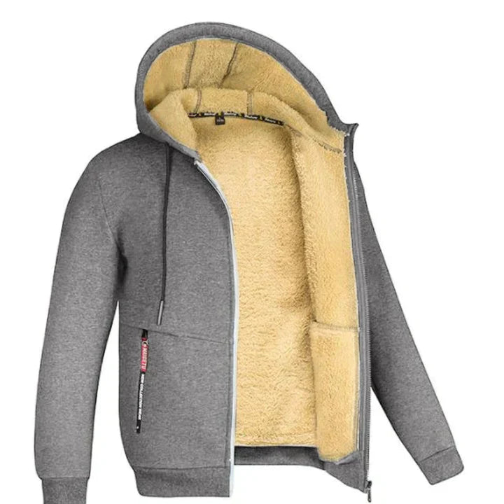 Fleece gevoerde Hoodie | Warm | Winter | Zip Up Hoodie | Heren Hoodie-Boetiek Moda