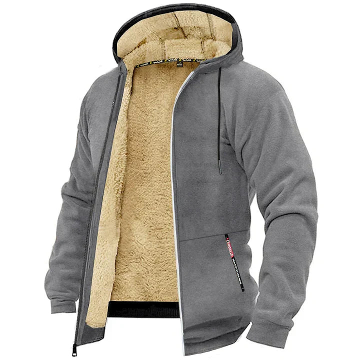 Fleece gevoerde Hoodie | Warm | Winter | Zip Up Hoodie | Heren Hoodie-Boetiek Moda