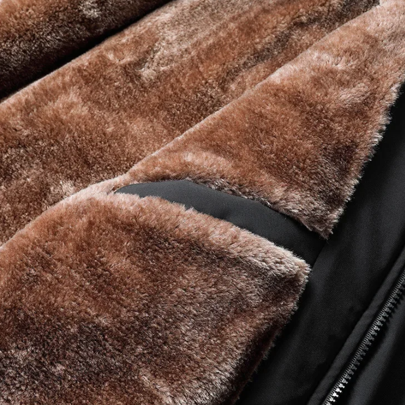 Fleece gevoerde jas - winddichte ritsjack voor heren in herfst en winter-Boetiek Moda