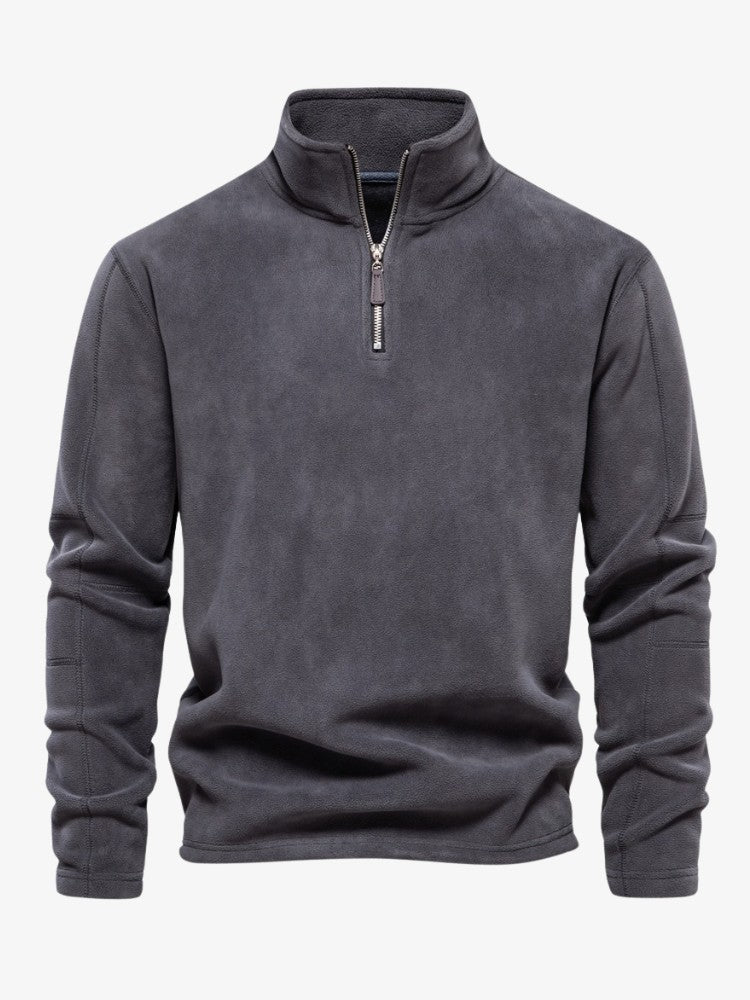 Fleece trui | Warm | Winter | Trui met kwartritssluiting | Fleece voor mannen-Boetiek Moda