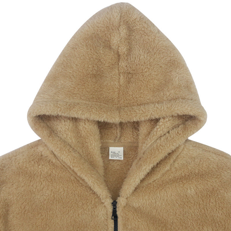 Fleecejack - Warm - Capuchon - Teddy Fleece - Heren fleece met rits-Boetiek Moda