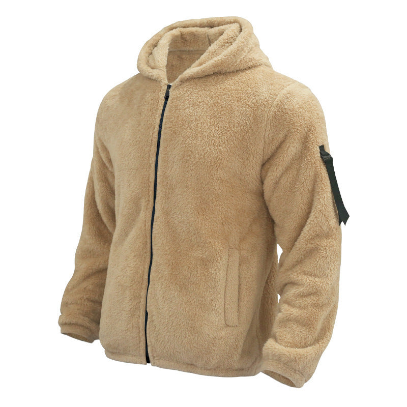 Fleecejack - Warm - Capuchon - Teddy Fleece - Heren fleece met rits-Boetiek Moda