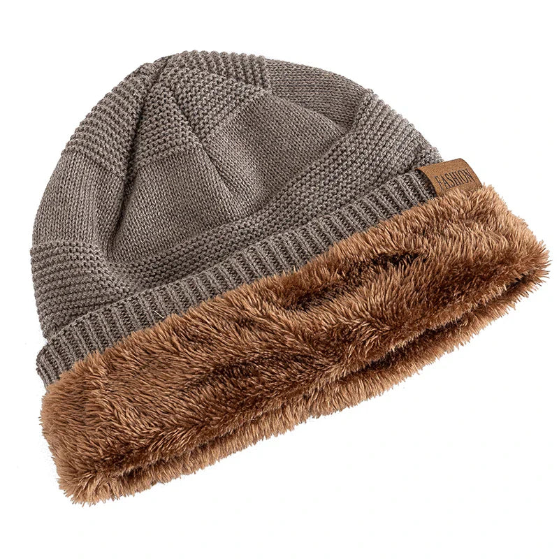 Floppy Beanie - Warme bontgevoerde muts voor heren in de winter-Boetiek Moda