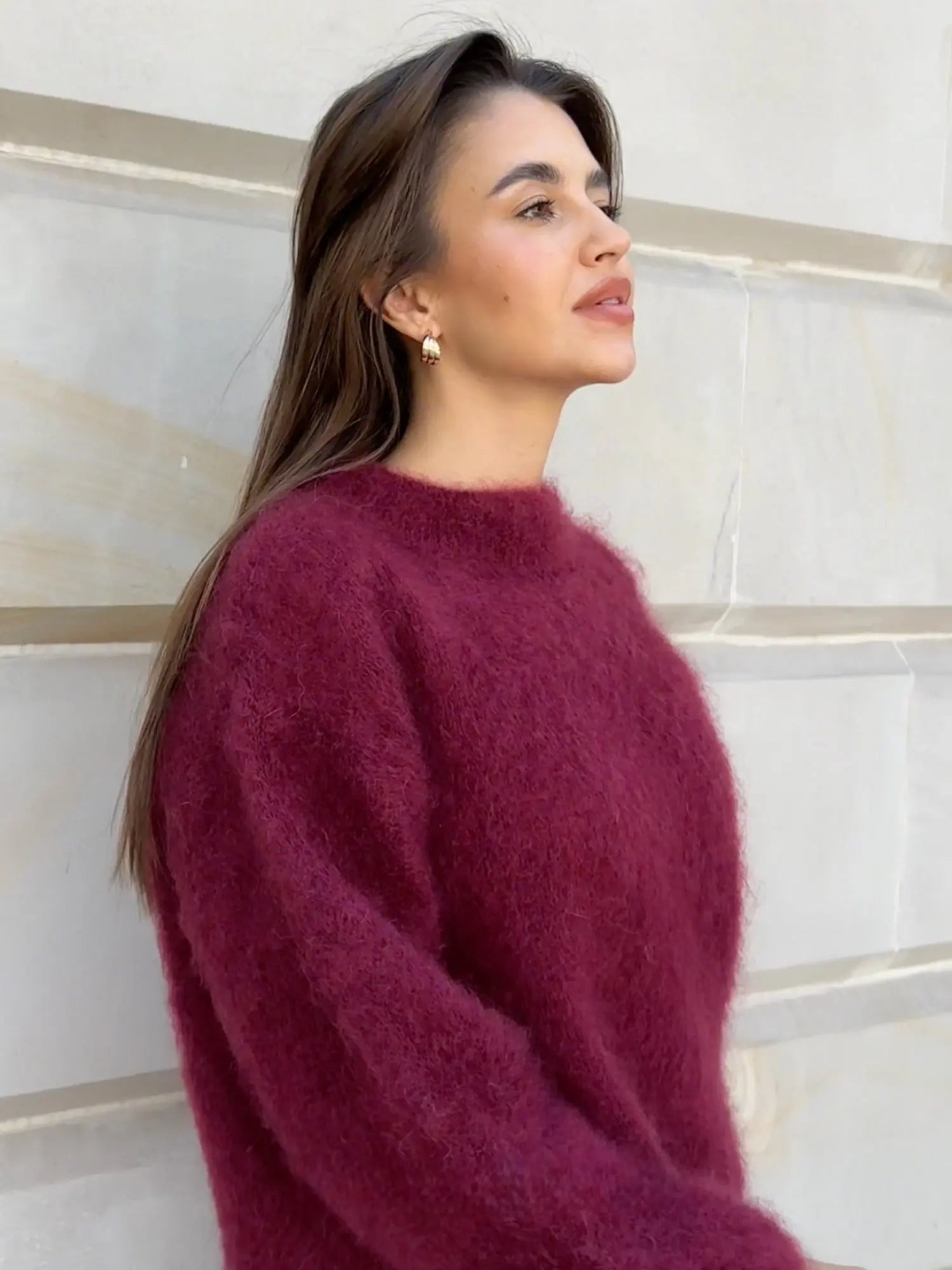 Fluffy Trui - Oversized - Pullover - Gebreide trui - Gebreide kleding voor dames-Boetiek Moda